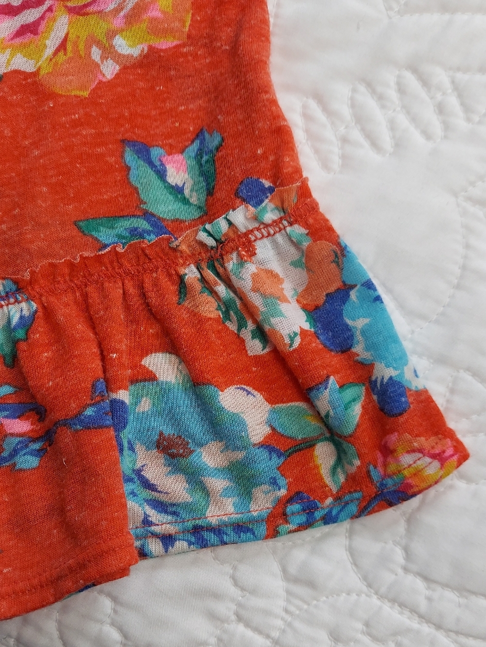 American Eagle Outfitters Red and Blue Vibrant Tank Top, Ruffle, Size Medium - Picture 4 of 7